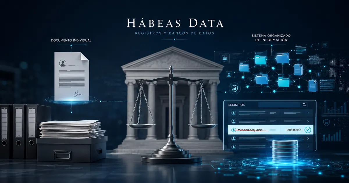 Fichas ordenadas y conectadas forman un archivo central junto a tarjetas aisladas sin conexión